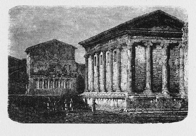 Geschichte des antiken Rom. Der Tempel des Portunus ist ein antikes Gebäude in Rom, Italien, der Haupttempel, der dem Gott Portunus in der Stadt gewidmet ist. von Unbekannt