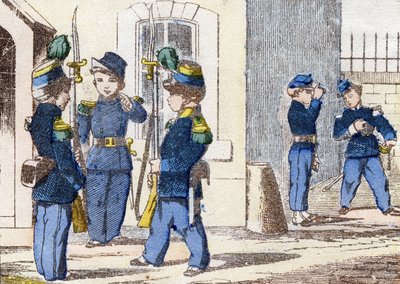 Fußjäger (Illustration aus „Alphabet militaire enfantin“) von Unbekannt