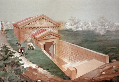 Hypogäum Martyrium von Poitiers, ca. 1880 (Lithographie) von Unbekannter Künstler