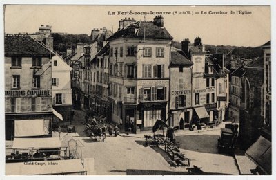 Île de France, Seine et Marne (77), Ferte-sous-Jouarre (Ferte-sous-Jouarre): die Kreuzung der Kirche - Postkarte Ende 19. Anfang 20. Jahrhundert von Unknown