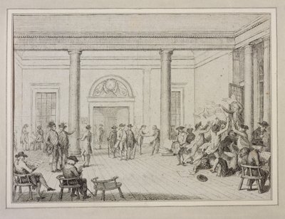 Innenraum der Börse, ca. 1790 von Unbekannt