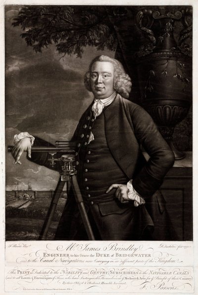James Brindley, britischer Bauingenieur und Kanalbauer von Unbekannt