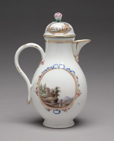 Krug mit Deckel, hergestellt von der Meissener Porzellanmanufaktur, 1774-1814 von Unbekannt