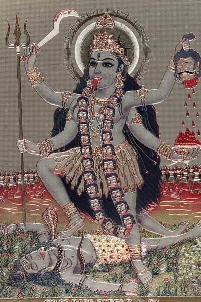 Kali: Hindu-Göttin der Zeit, Schöpfung, Zerstörung, Gewalt und Macht von Unbekannter Künstler