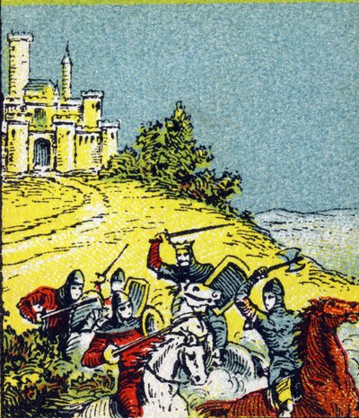 König Ludwig VI. der Dicke kämpfte gegen den Raub der Lords des Königreichs (Illustration aus „Histoire de France“) von Unbekannt