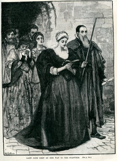 Lady Jane Grey auf dem Weg zu ihrer Hinrichtung von Unbekannter Künstler