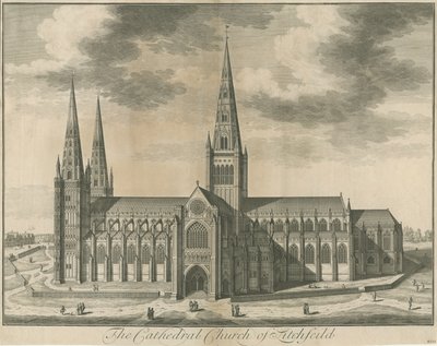 Lichfield Kathedrale - Südansicht von Unbekannt