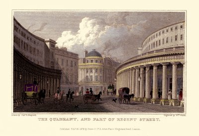 London Ansichten: The Quadrant und ein Teil der Regent Street von Unbekannter Künstler