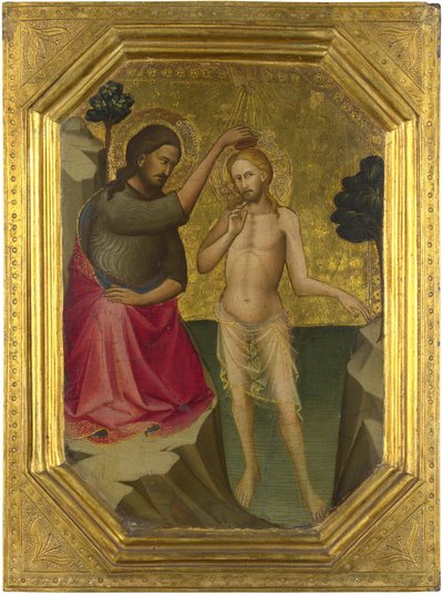 Taufe Christi, 1387-8, London NG von Unbekannter Künstler