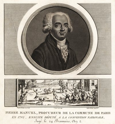 Louis Pierre Manuel, Schriftsteller, Prucurer der Kommune von Paris, guillotiniert 1793 von Unbekannt