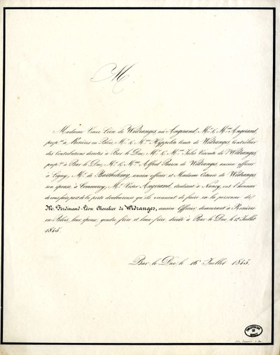 Madame Witwe Léon de Widranges von Unbekannter Künstler