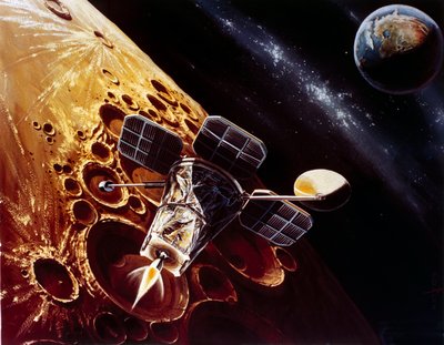 Bemannte Raumfahrt, USA, Apollo, Allgemeine Zeichnung des Mondorbiters von Unbekannt