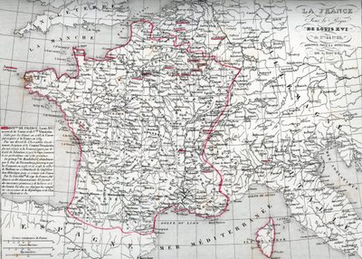 Karte von Frankreich unter der Herrschaft von König Ludwig XVI. von 1774 bis 1793 (aus Atlas Universel von Houze) von Unbekannter Künstler