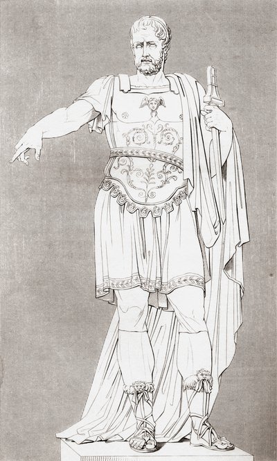 Marcus Furius Camillus (ca. 446 – 365 v. Chr.), römischer Soldat und Staatsmann, aus 