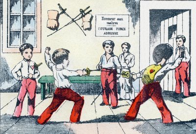 Waffenmeister. Gravur in "Alphabet militaire enfantin". Bildgebung von Pont-a-Mousson, um 1890. 20 Seiten. von Unbekannt