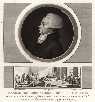 Maximilien Robespierre, Abgeordneter von Artois, 1794 hingerichtet von Unbekannt