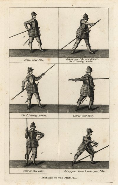 Militärische Übungen mit der Pike von Unbekannt