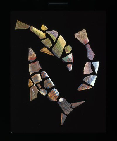 Mosaikfischfliesenfragmente, ca. 1. Jahrhundert v. Chr. - 1. Jahrhundert n. Chr. von Unbekannt