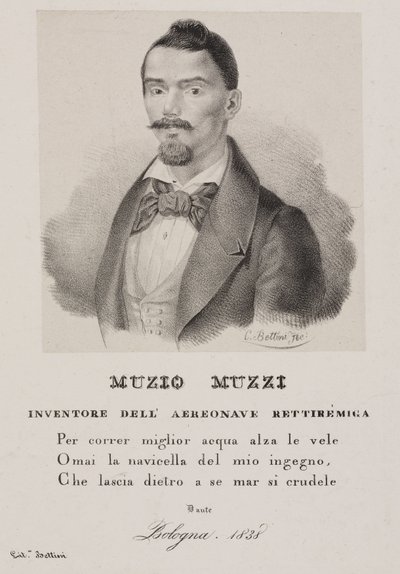 Muzio Muzzi, italienischer Ballonfahrer von Unbekannt
