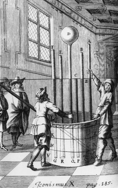 PHYSIK, EXPERIMENTE, VOR 1800 Torricellis Barometerexperiment von Unbekannt