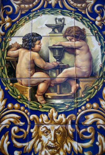 Gemalter handgefertigter Keramikladen, Triana-Viertel, Sevilla, Spanien von William M. Timlin