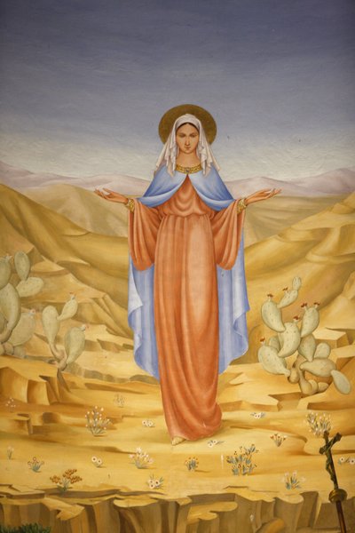 Gemälde in der Visitation Kirche in Ein Kerem: Jungfrau Maria im Heiligen Land, Ein Kerem, Israel von Unbekannt