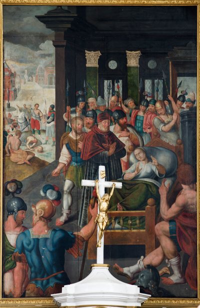 Pfarrkirche Sint-Michiel, Cornelius und Ghislenus. Innenansicht. von Unbekannter Künstler
