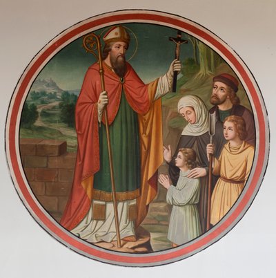 Pfarrkirche (Sint-Denijs-Boekel, Parochiekerk Sint-Denijs). Südschiff. Ein Wandgemälde von Unbekannter Künstler