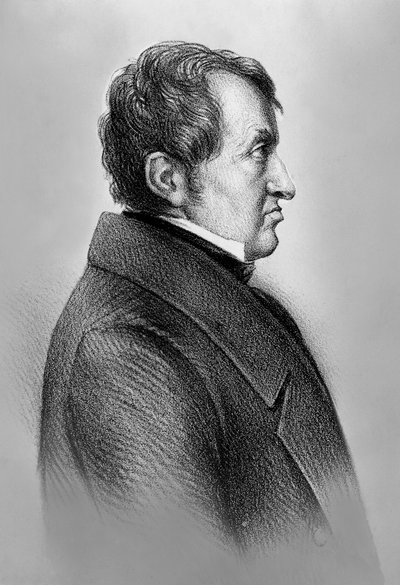 Porträt von Andre-Marie Ampere (1775-1836), französischer Physiker und Mathematiker, einer der Begründer der klassischen Elektromagnetismus-Wissenschaft von William M. Timlin
