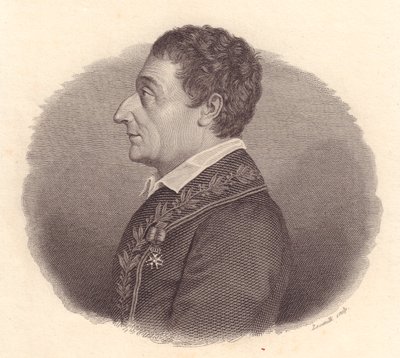 Porträt des italienischen Mathematikers und Astronomen Joseph-Louis Lagrange, oder Giuseppe Lodovico Lagrangia (1736-1813), Kupferstich von Locatelli nach einer Medaille von William M. Timlin