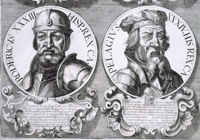 Porträts von Roderich und Pelagius (Lithografie) von Unbekannt