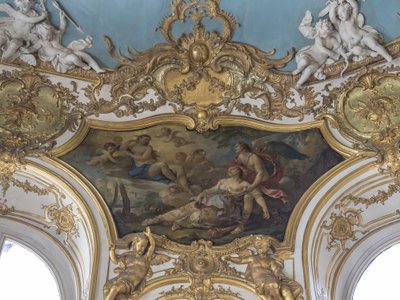 Psyche ist in der Gegenwart von Venus fehlerhaft. Gemälde von Charles Joseph Natoire (1700-1777) von Unbekannt