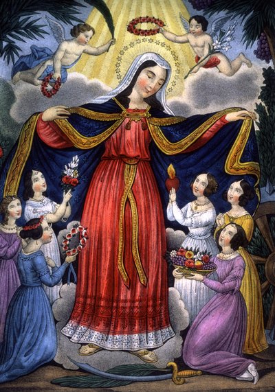 Heilige Katharina und die Catherinettes, Mitte des 19. Jahrhunderts von Unbekannter Künstler