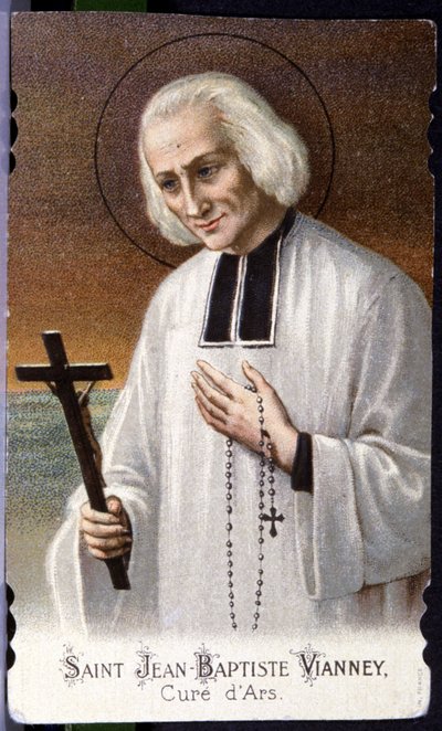 Heiliger Johannes Vianney, genannt der Pfarrer von Ars, frühes 20. Jahrhundert (Druck) von Unbekannter Künstler