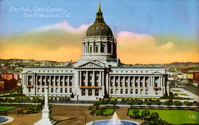 San Francisco: Rathaus, Civic Center von Unbekannter Künstler