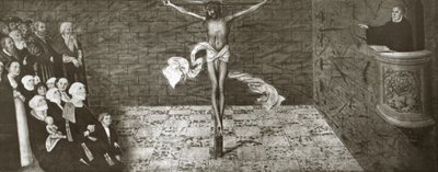 Szene aus dem Leben des protestantischen Reformators Martin Luther von Unbekannter Künstler