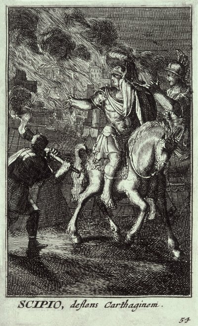 Scipio Africanus der Jüngere (185-129 v. Chr.) (Gravur) von Unbekannter Künstler