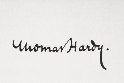 Unterschrift des Autors Thomas Hardy, aus King Albert