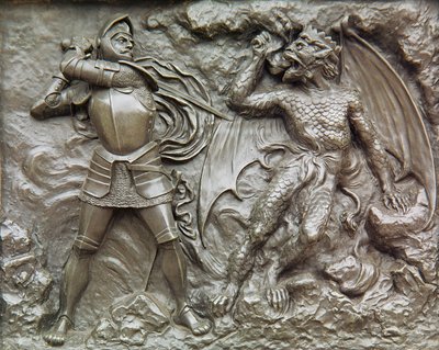 St. Georg kämpft gegen den Drachen (Bronze) von Unbekannt