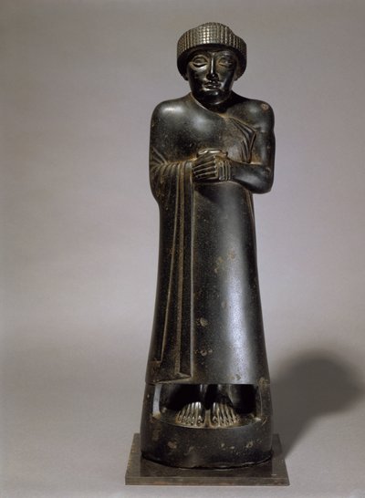 Statue von Gudea, Prinz von Lagash, Neusumerisch, aus Telloh, antikes Girsu, ca. 2130 v. Chr. von Unbekannt