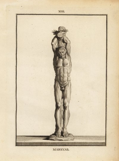 Statue des Satyrs Marsyas, der Apollons Strafe erhält, lebendig gehäutet von Unbekannt