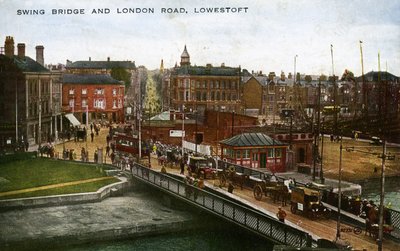 Schwenkbrücke und London Road, Lowestoft von Unbekannter Künstler