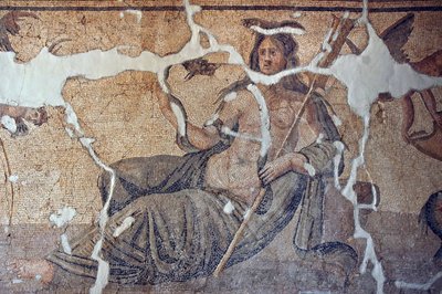 Thetis unter den Fischen-Mosaik aus Iskenderum, Türkei von Unbekannt