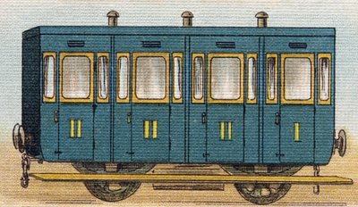 Zugwagen. Gravur in "Alphabet de ma petite fille". Bernardin-Bechet und Fils, Buchhändler-Verleger, Paris, um 1895. von Unbekannt