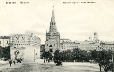 Troitskaia Bashnia (Trinity Gate), Moskau von Unbekannter Künstler