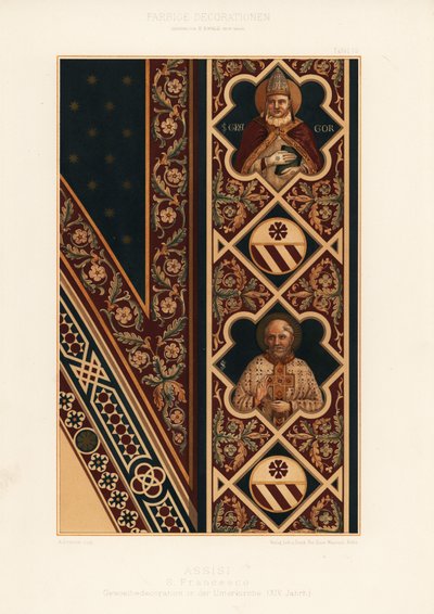 Gewölbe in der Basilika San Francesco, Assisi von Unbekannter Künstler