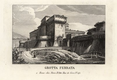 Ansicht der römischen Burgstadt Grottaferrata, Rom von Unbekannt