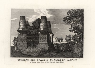 Ansicht der Ruinen des Mausoleums der Horatier und Curiatier an der Via Appia, Rom von Unbekannt