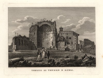 Ansicht der Ruinen des Tempels der Venus und Roma, Rom von Unbekannt