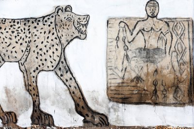Voodoo-Wandmalerei auf dem Akodessewa-Fetischmarkt, Lome, Togo von Unbekannt